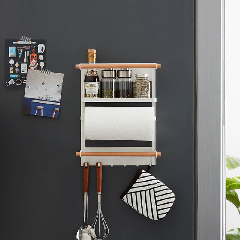 Kệ Treo Từ Tính Magnetic Side Shelf LocknLock Size M - Màu Trắng - LWR159WHT, , large image number null